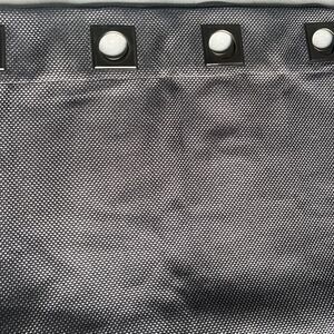 Set of (2) Blackout Curtains Gray Color - Textured Panel 8 Metal Grommets - NEW